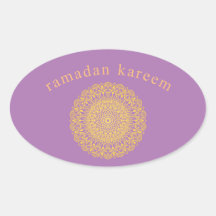 purple oriental ornament ramadan kareem sticker