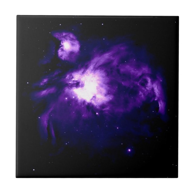 Purple Orion Nebula : Galaxy Ceramic Tile (Front)