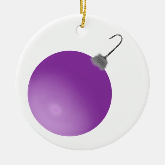 Purple Ornament on Ceramic Ornament