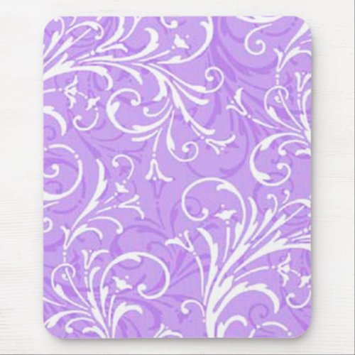 Purple Ornamental Mouse Pad