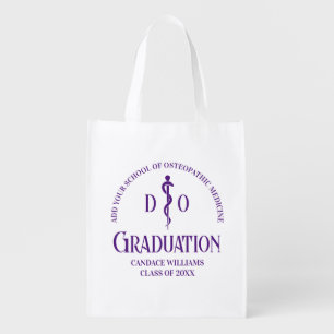 Purple Osteopathic Medical School Graduation Grocery Bag