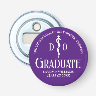 Purple Osteopathic Medical School Graduation Party Bottle Opener