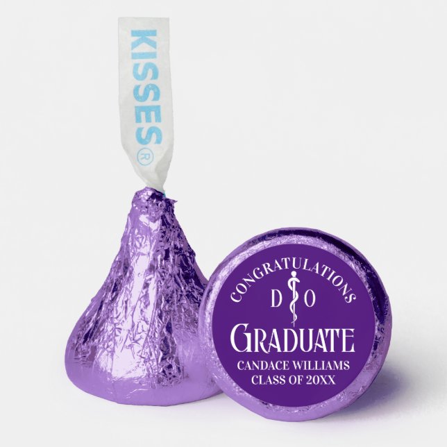 Purple Osteopathic Medical School Graduation Party Hershey®'s Kisses® (Front)
