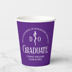 Purple Osteopathic Medical School Graduation Party Paper Cups