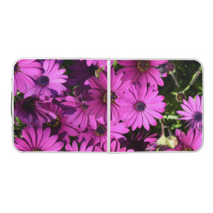 Purple Osteospermum Flowers Beer Pong Table