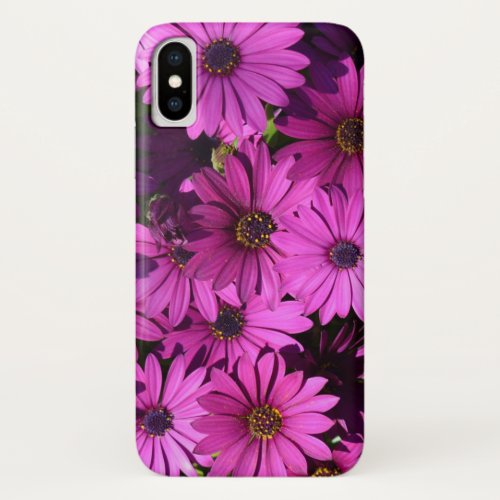 Purple Osteospermum Flowers iPhone X Case