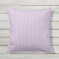 Purple Outdoor Pillows - Oxford Stripe