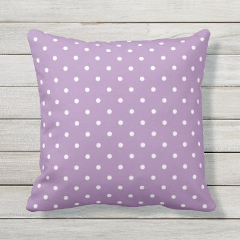 Purple Outdoor Pillows - Polka Dot by Richard__Stone at Zazzle
