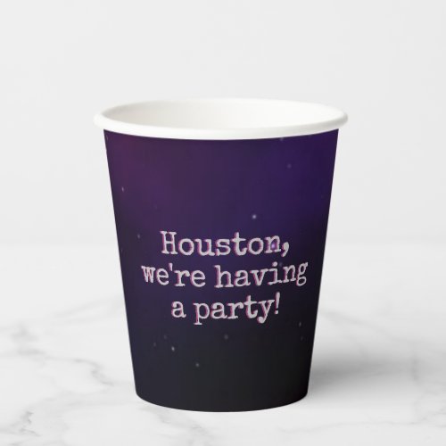 Purple Outer Space Birthday Paper Cups