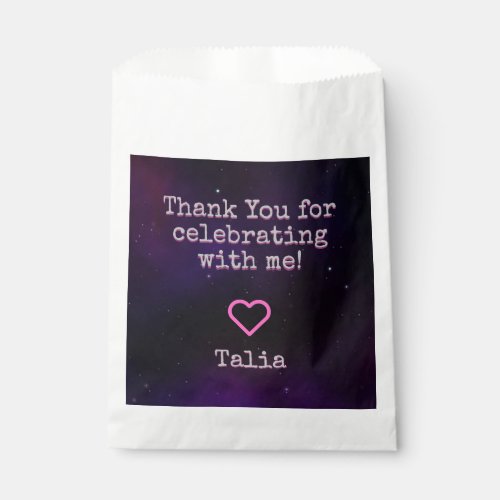 Purple Outer Space Favor Bags
