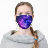 Purple Outer Space Stars Galaxy Adult Cloth Face Mask (Worn)