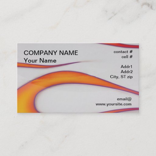 Customizable Purple outline orange hotrod flames business cards