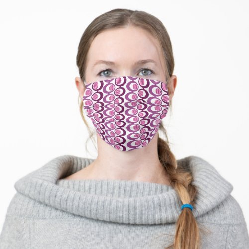 Purple Oval Strings  Adult Cloth Face Mask