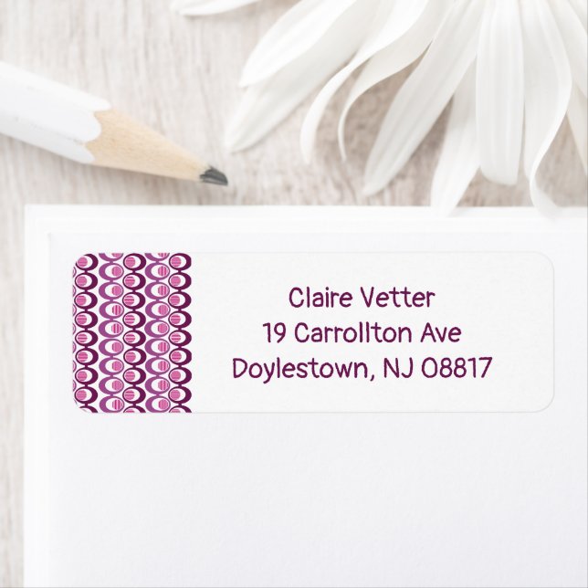 Purple Oval Strings  Label (Insitu)