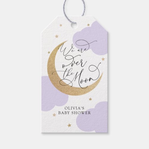 Purple Over the Moon Baby Shower