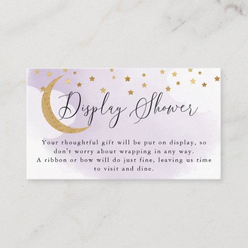 Purple Over the Moon Display Shower Card