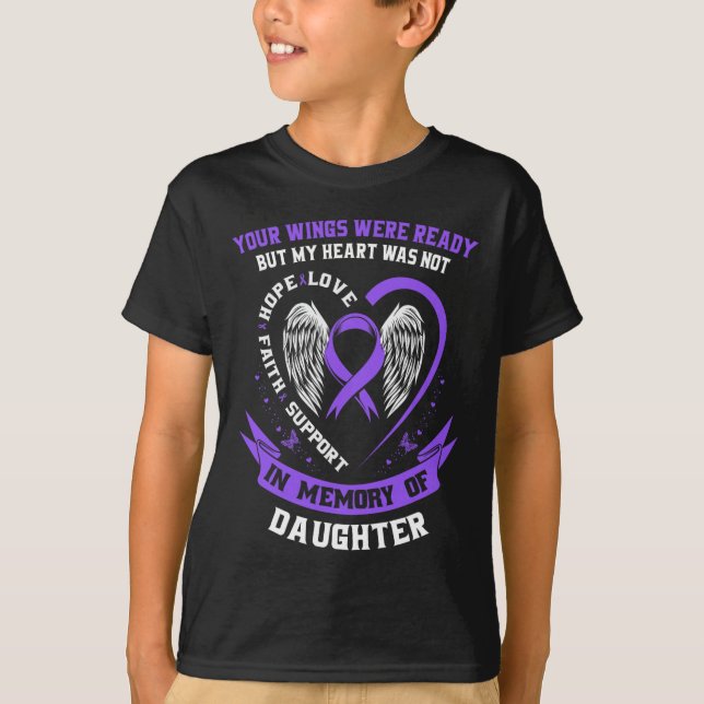 Purple Overdose Awareness Day Items In Memory Of D T-Shirt (Front)