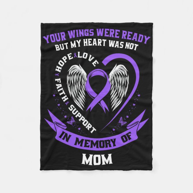 Purple Overdose Awareness Day Items In Memory Of M Fleece Blanket (Front)