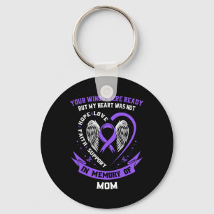 Purple Overdose Awareness Day Items In Memory Of M Keychain