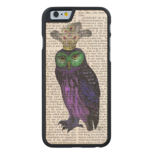 Purple Owl Carved Maple iPhone 6 Case