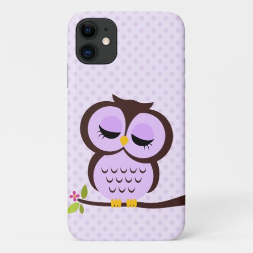 Purple Owl iPhone 11 Case