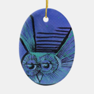 Purple Owl                                         Ceramic Ornament