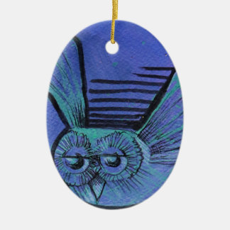 Purple Owl                                         Ceramic Ornament