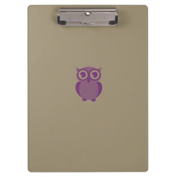 Purple Owl Clipboard by kfleming1986 at Zazzle