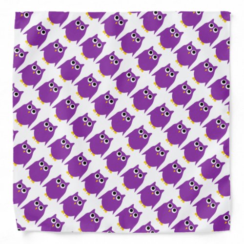 Purple Owl Design Bandana