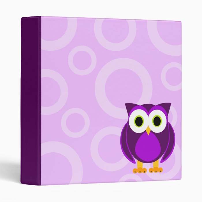 Purple Owl Design Binder 1"