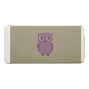 Purple Owl Eraser by kfleming1986 at Zazzle