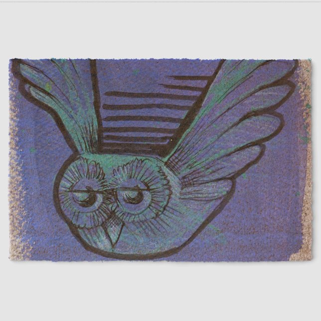 Purple Owl                                         Fiber Doormat (Front)
