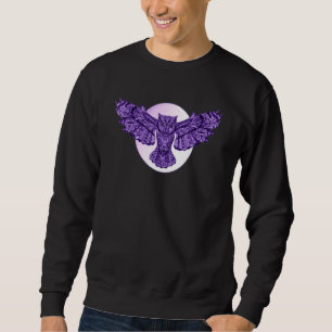 Purple Owl Full Moon For Owl Owl Totem Tee