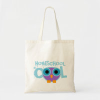 purple owl HOMESCHOOL bargain book tote bag