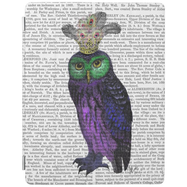 Purple Owl iPad Air Cover (Front)