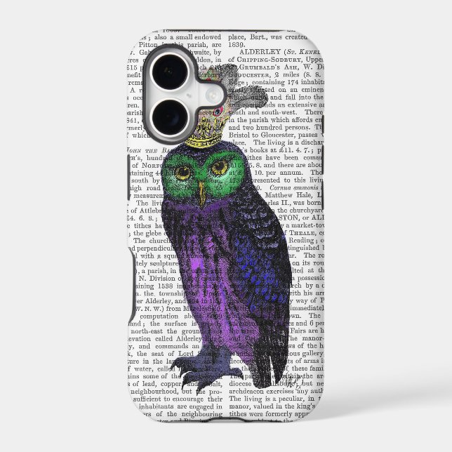 Purple Owl Iphone Case (Back)