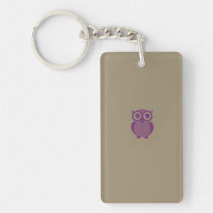 Purple Owl Keychain