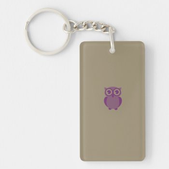 Purple Owl Keychain by kfleming1986 at Zazzle