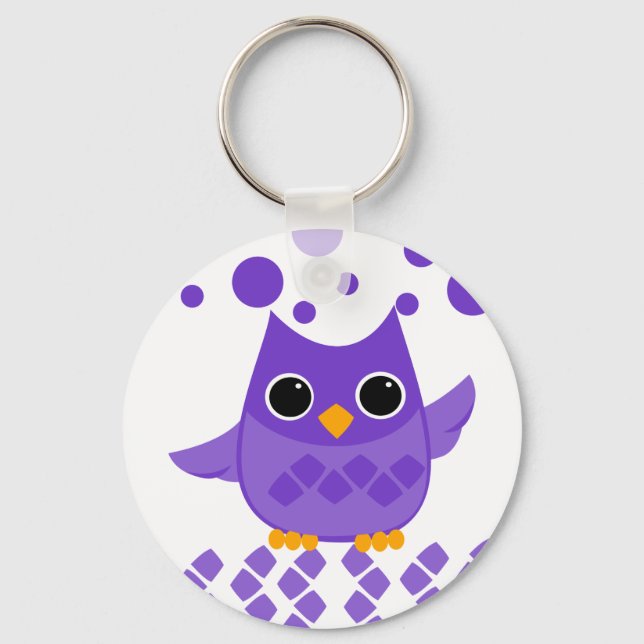 Purple Owl Keychain (Front)