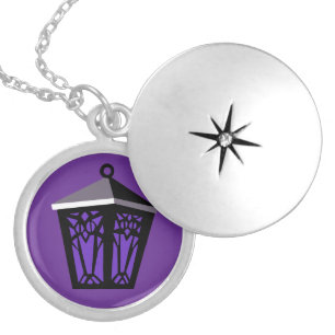 Purple Owl Lantern Necklace