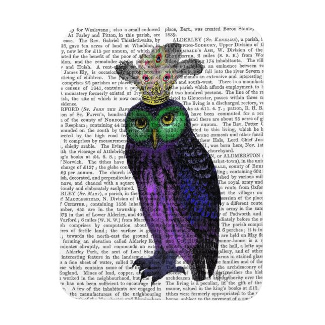 Purple Owl Magnet (Vertical)