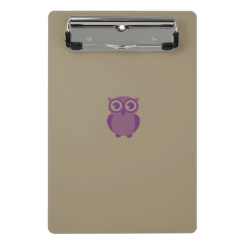 Purple Owl Mini Clipboard by kfleming1986 at Zazzle