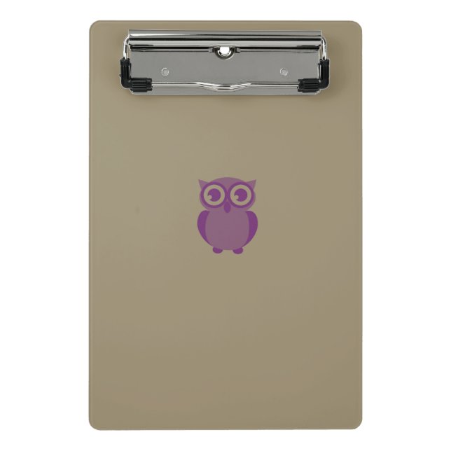 Purple Owl Mini Clipboard (Front)