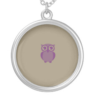 Purple Owl Necklace