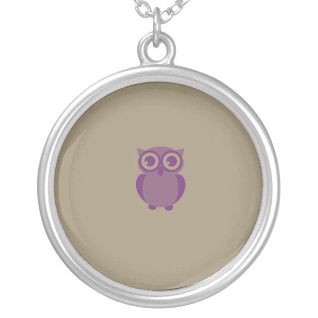 Purple Owl Necklace (Front)