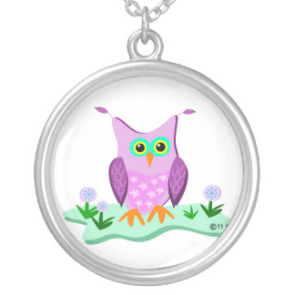 Purple Owl Necklace
