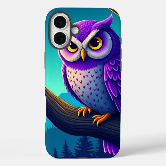 Purple Owl Phone Case (Back)