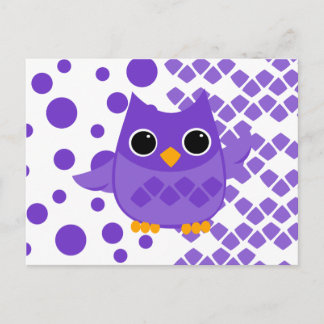 Purple Owl Postcard
