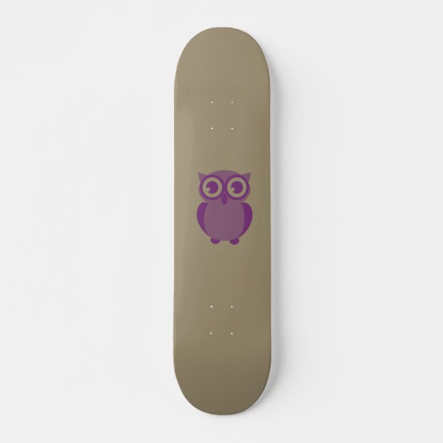 Purple Owl Skateboard Deck (Front)