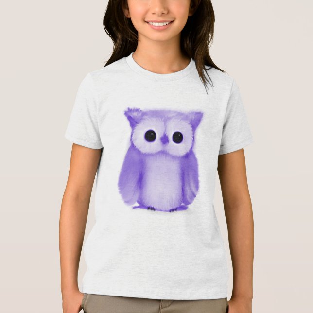 Purple Owl Tri-Blend Shirt (Front)